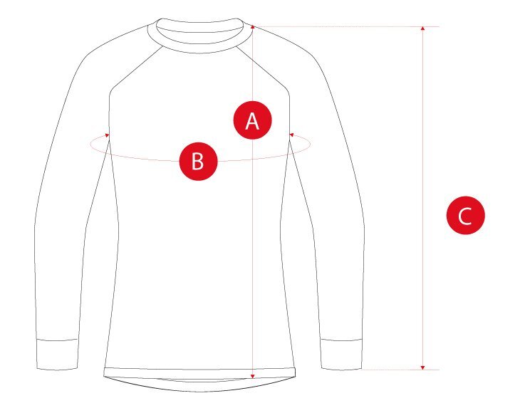 Hiking tshirts ML bl woman size chart