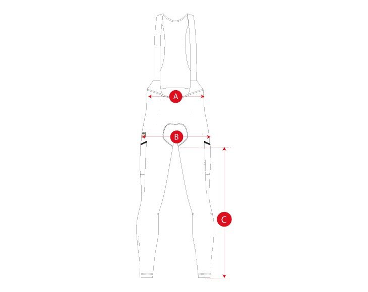 Gravel women tights size chart