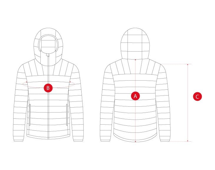 Hiking MidLayer Lightweight woman size chart