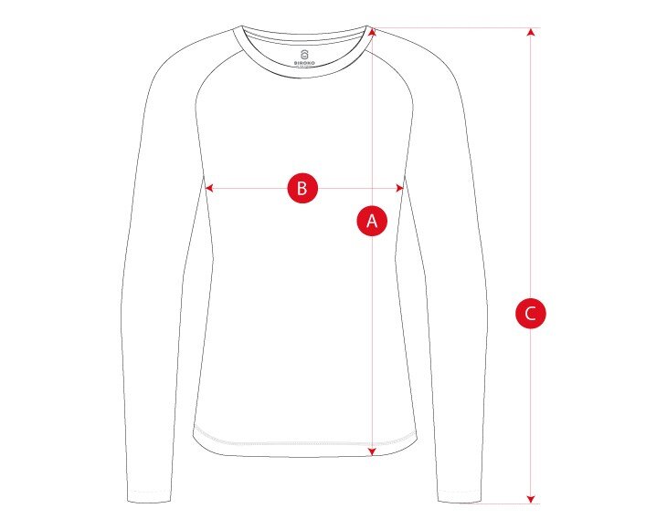 Gym tech tshirts long sleeve man size chart
