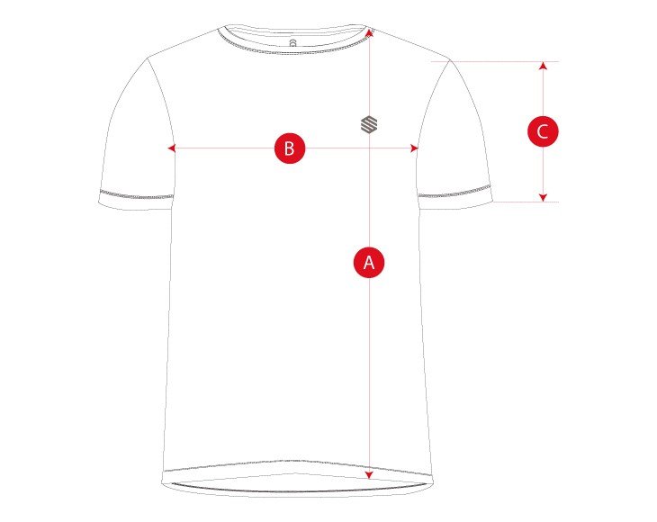 Gym tech tshirts man size chart