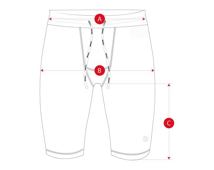 Gym biker shorts man size chart