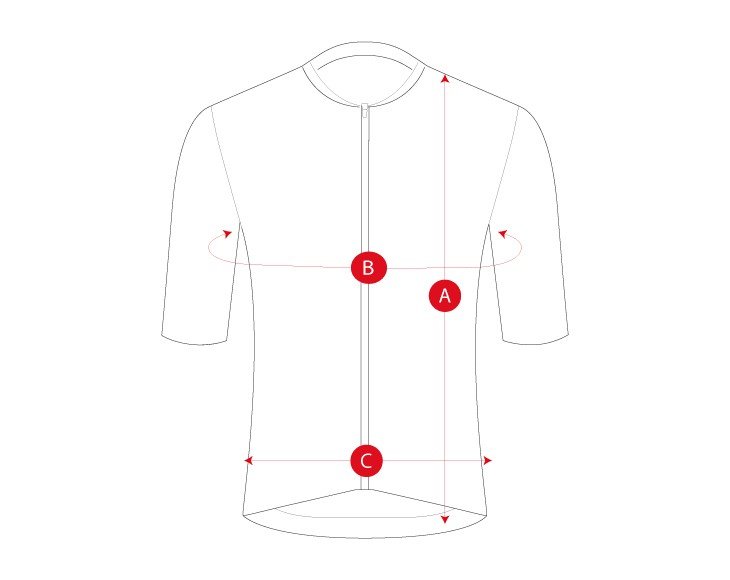 Maillot M8 cycling man size chart