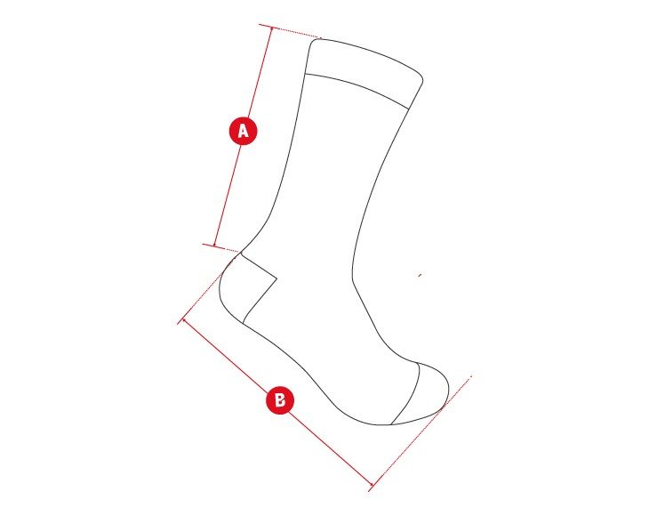 Lifestyle socks size chart