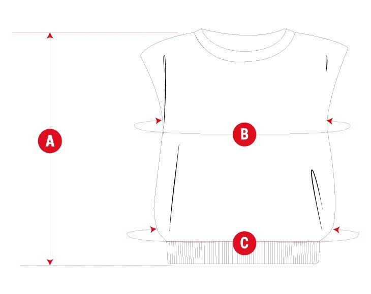 Sant Antoni tank top sweat shirt woman size chart