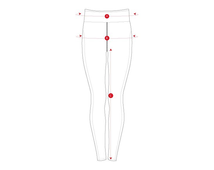 Gym pipping leggings size chart