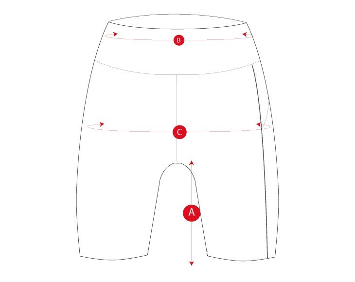 Gym short leggings size chart