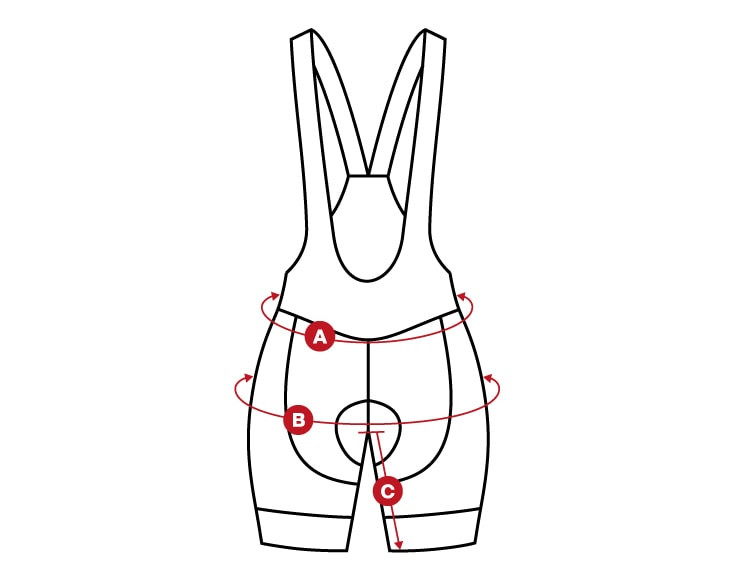 Bib Short women size chart