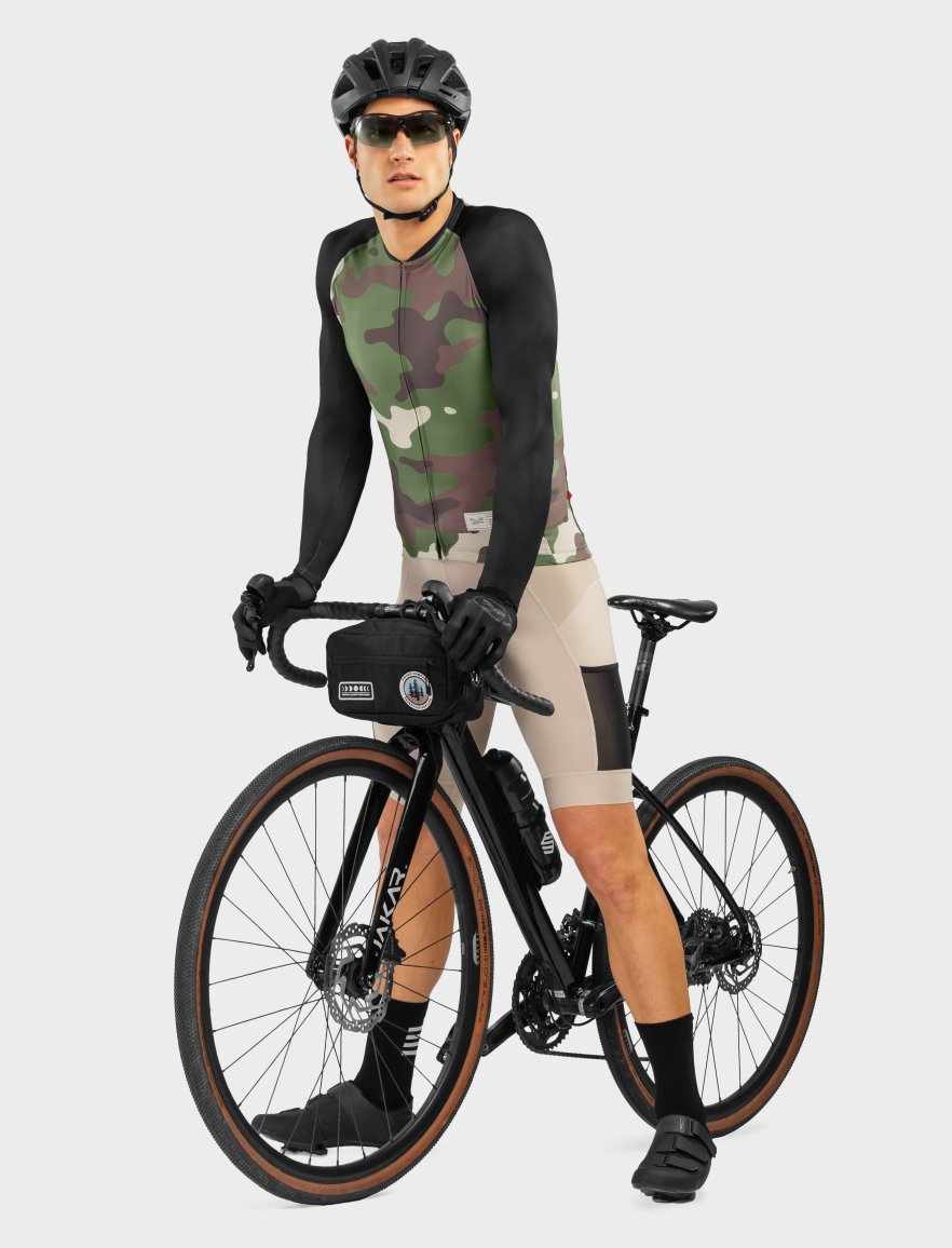 SIROKO Maillot Manga Larga Ciclismo M2 Gravel Verde Militar Hombre :  : Moda