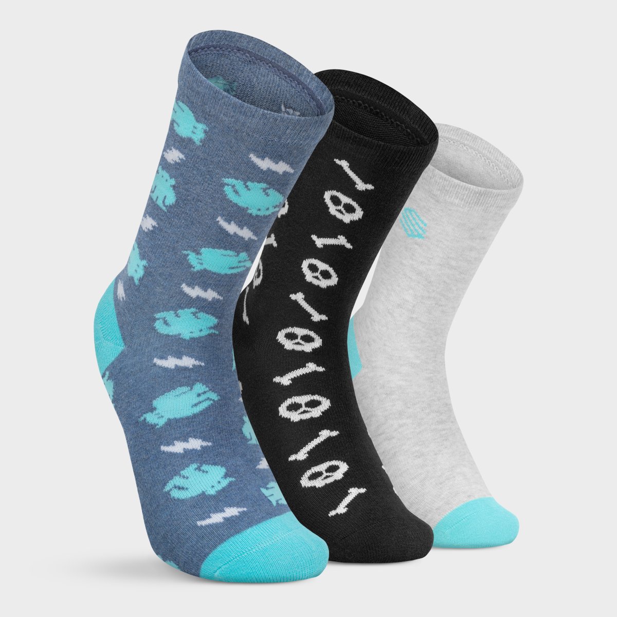 Crew Socks for Kids - 3 Pairs - Siroko Kick