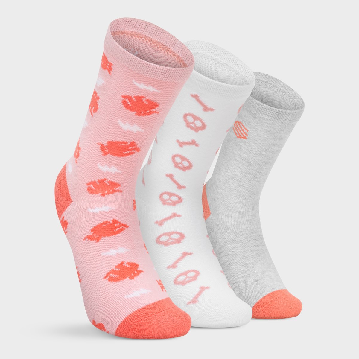 Crew Socks for Kids - 3 Pairs - Siroko Zap