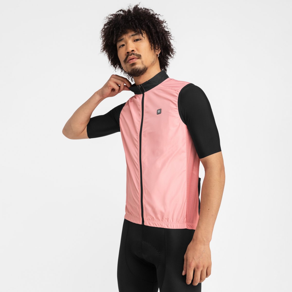 Cycling Windproof Vest Siroko V1 Pink Wind from Siroko