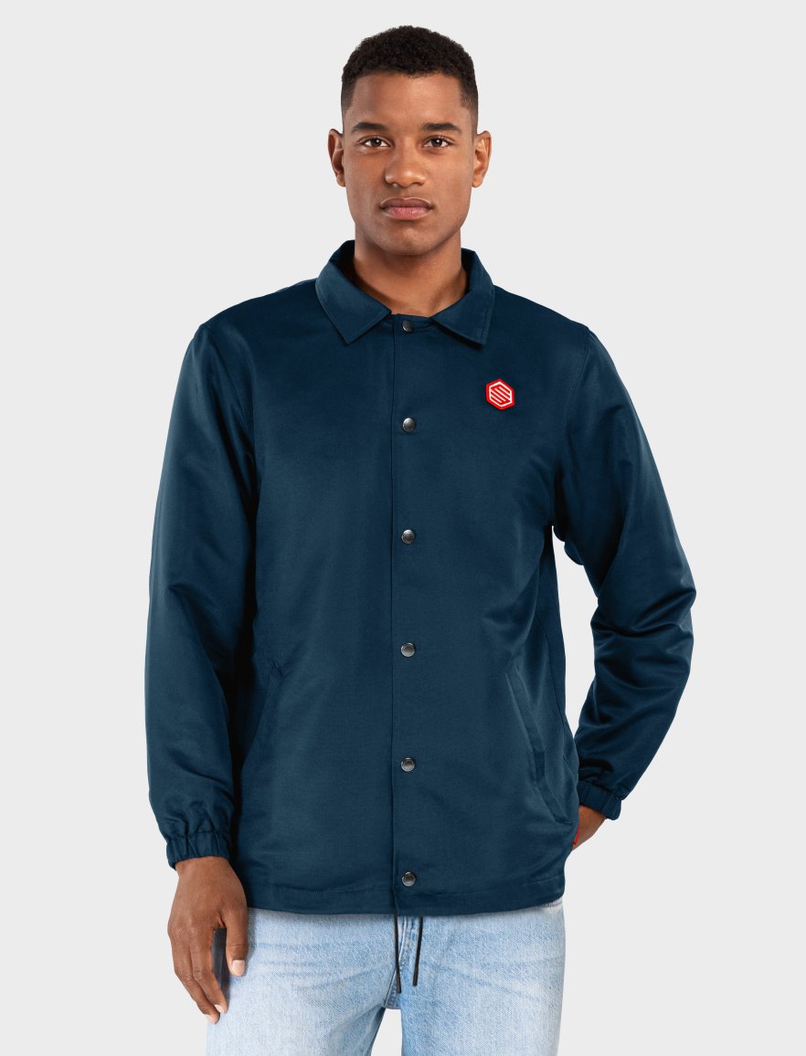 Coach jacket blue hotsell