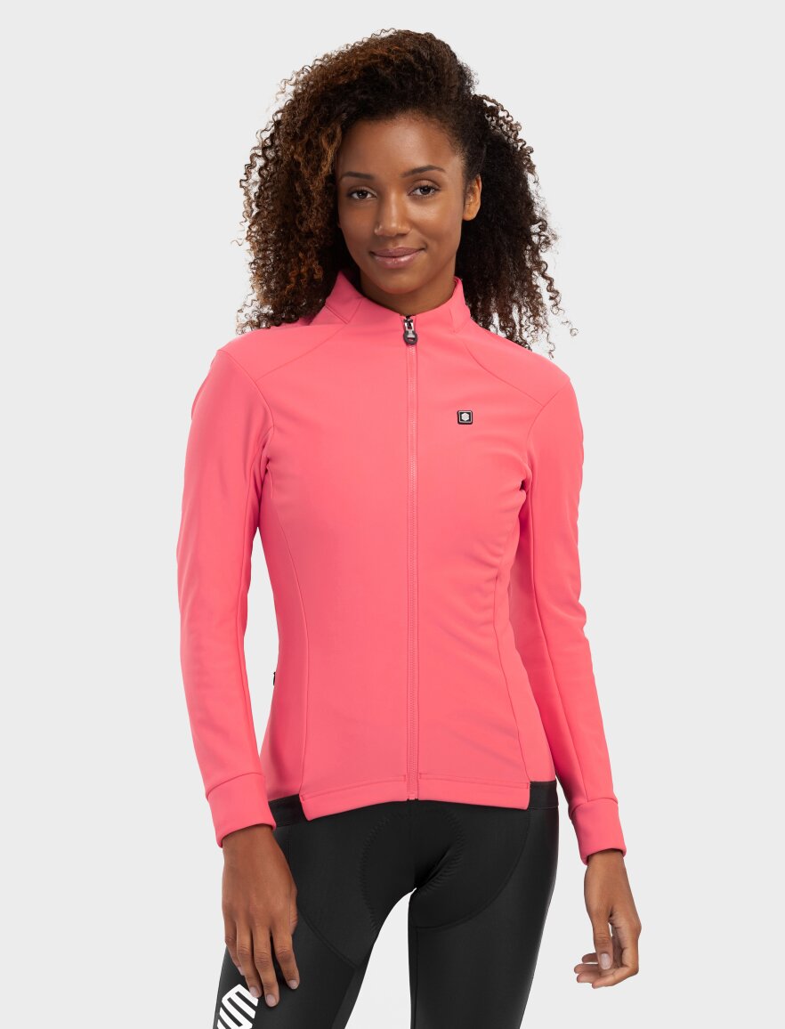 -35 disc. Cycling Jacket for Women Siroko J1 Breakaway - Neon coral -35 disc. Cycling Jacket for Women Siroko J1 Breakaway - Neon coral