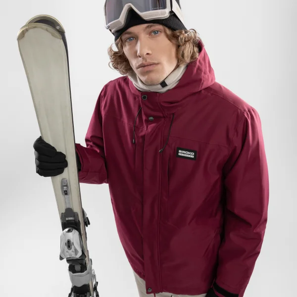 Chaqueta de nieve insulada Siroko W4 Russet burdeos
