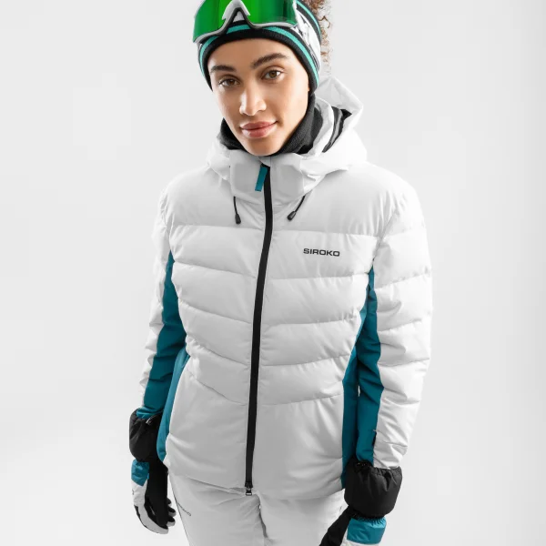 Chaqueta de esquí de mujer Siroko W7-W Anniviers blanca