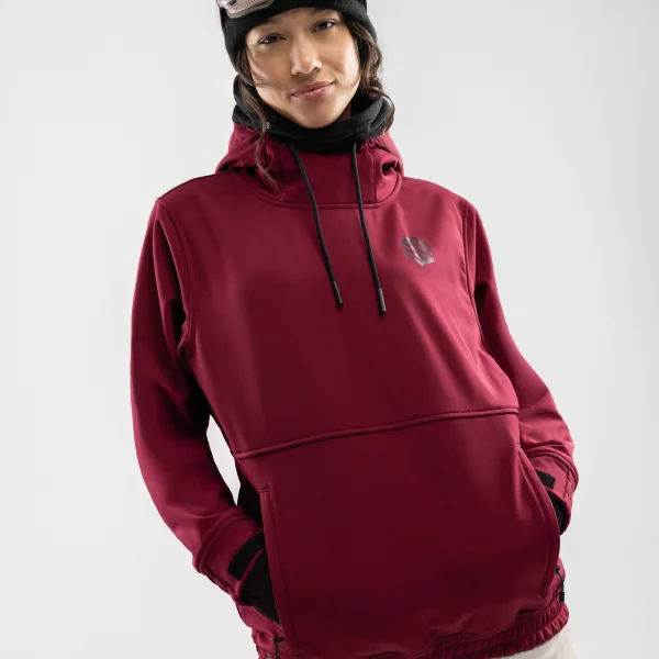 Chaqueta de nieve de mujer Siroko W1-W Groenland burdeos
