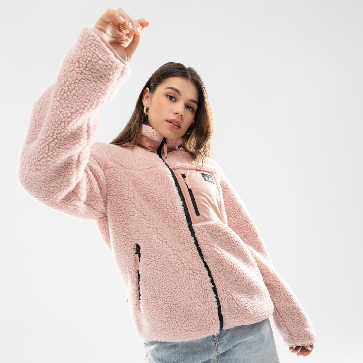 Sherpa Fleece Jacket for Women Siroko Madryn-W at Siroko