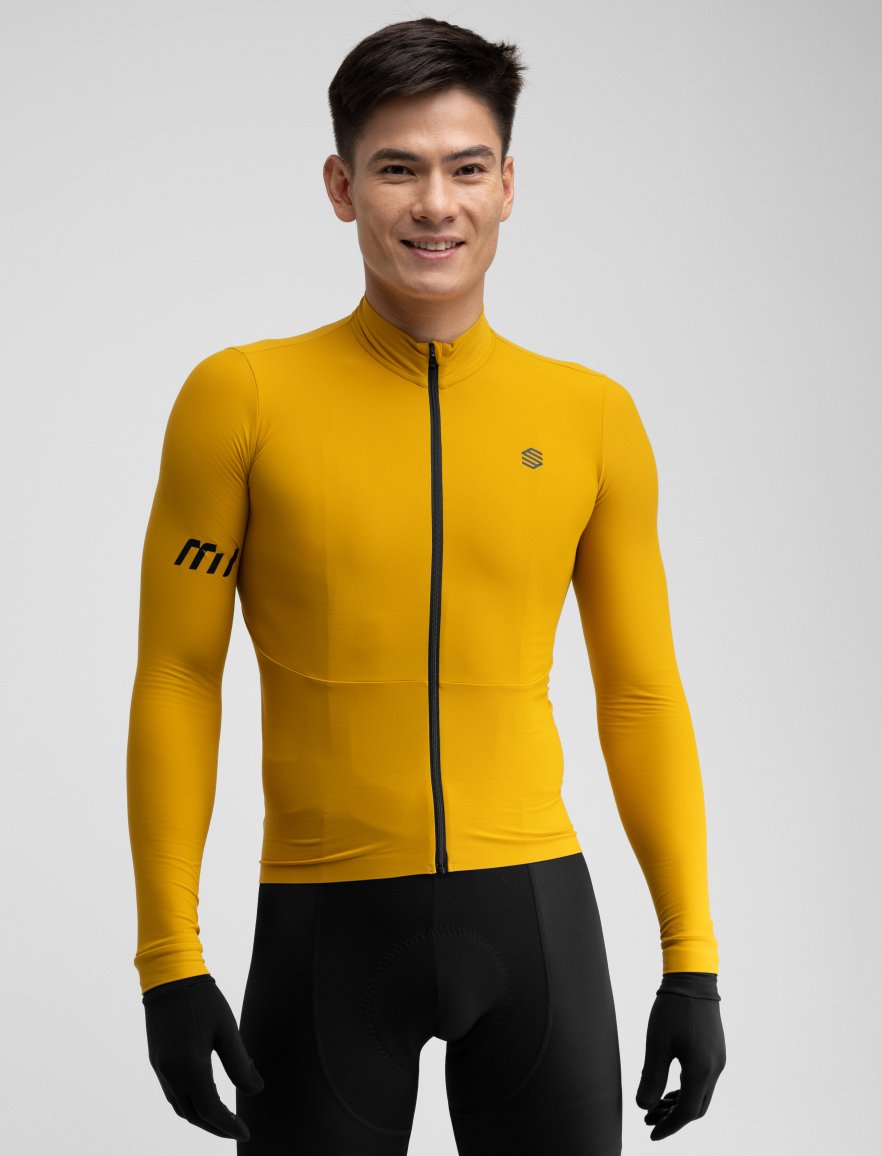 SIROKO Maillot Vélo Thermique Femme Manches Longues M7 Tuscany - Pour Saisons De Transition (automne/printemps) - Tissu Respirant Et Doux - 14