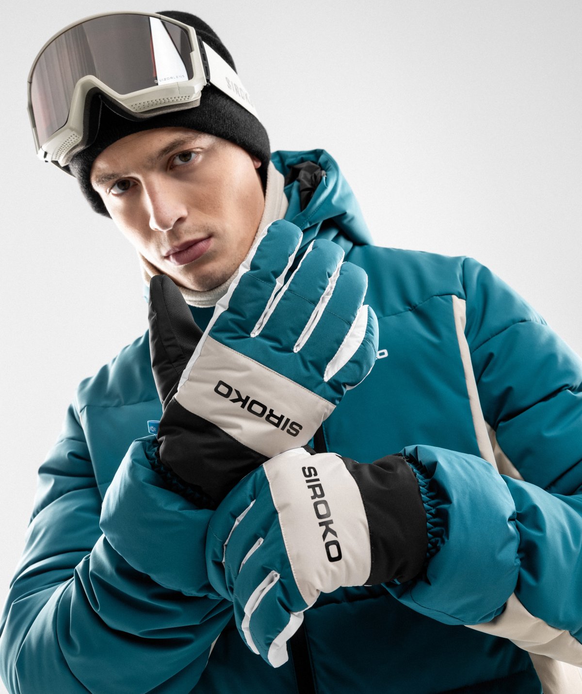 Guantes Térmicos SIROKO Para Esquí Y Nieve - Impermeables 5000 Mm, Aislamiento 3M Thinsulate, Palma Antideslizante