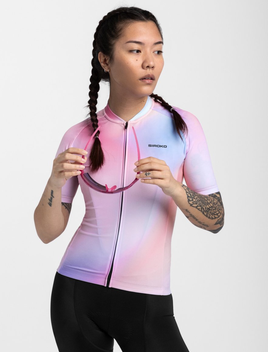 Dames Wielrennen wielershirt korte mouw M2 Aura SIROKO Kauwgom Dames Wielrennen wielershirt korte mouw M2 Aura SIROKO Kauwgom