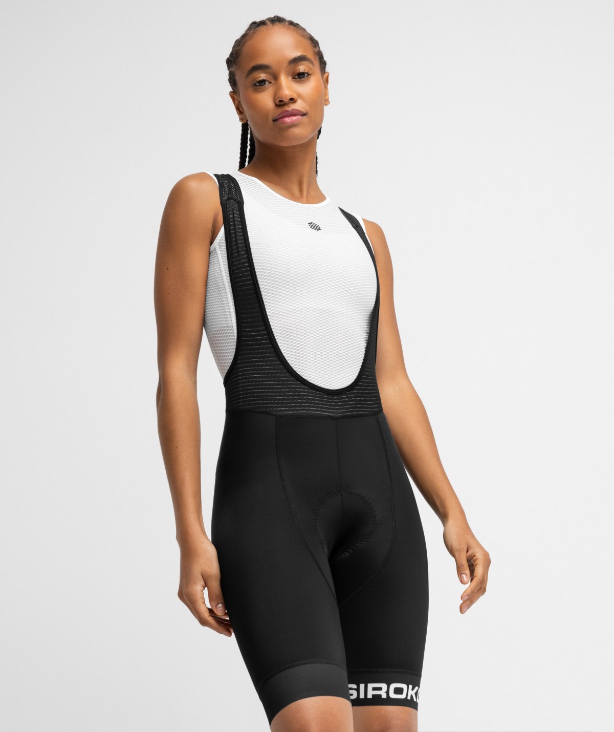 Dames Fietsen bib shorts van e stoffen Sía Grijs Dames Fietsen bib shorts van e stoffen Sía Grijs