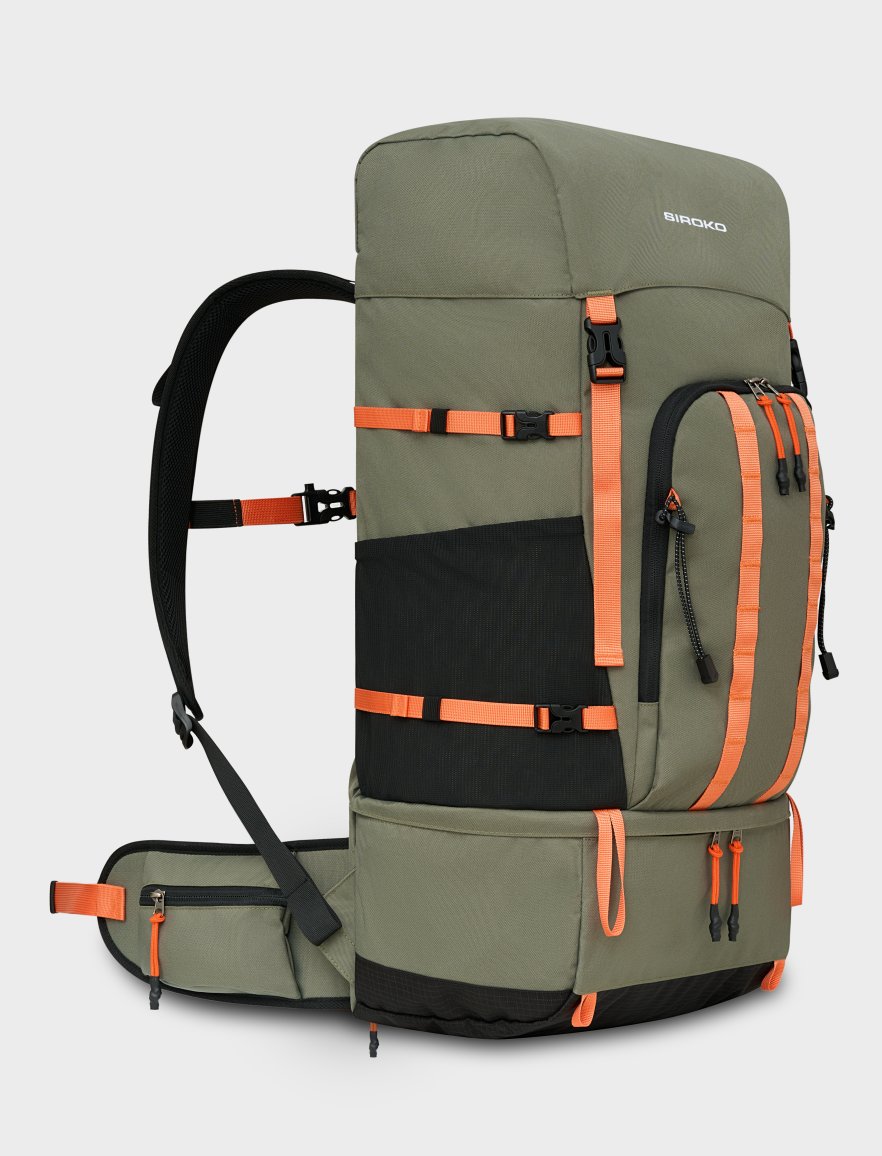 Hiking backpack 50L with waterproof rain cover Venture 50 Green | SIROKO Hiking backpack 50L with waterproof rain cover Venture 50 Green | SIROKO