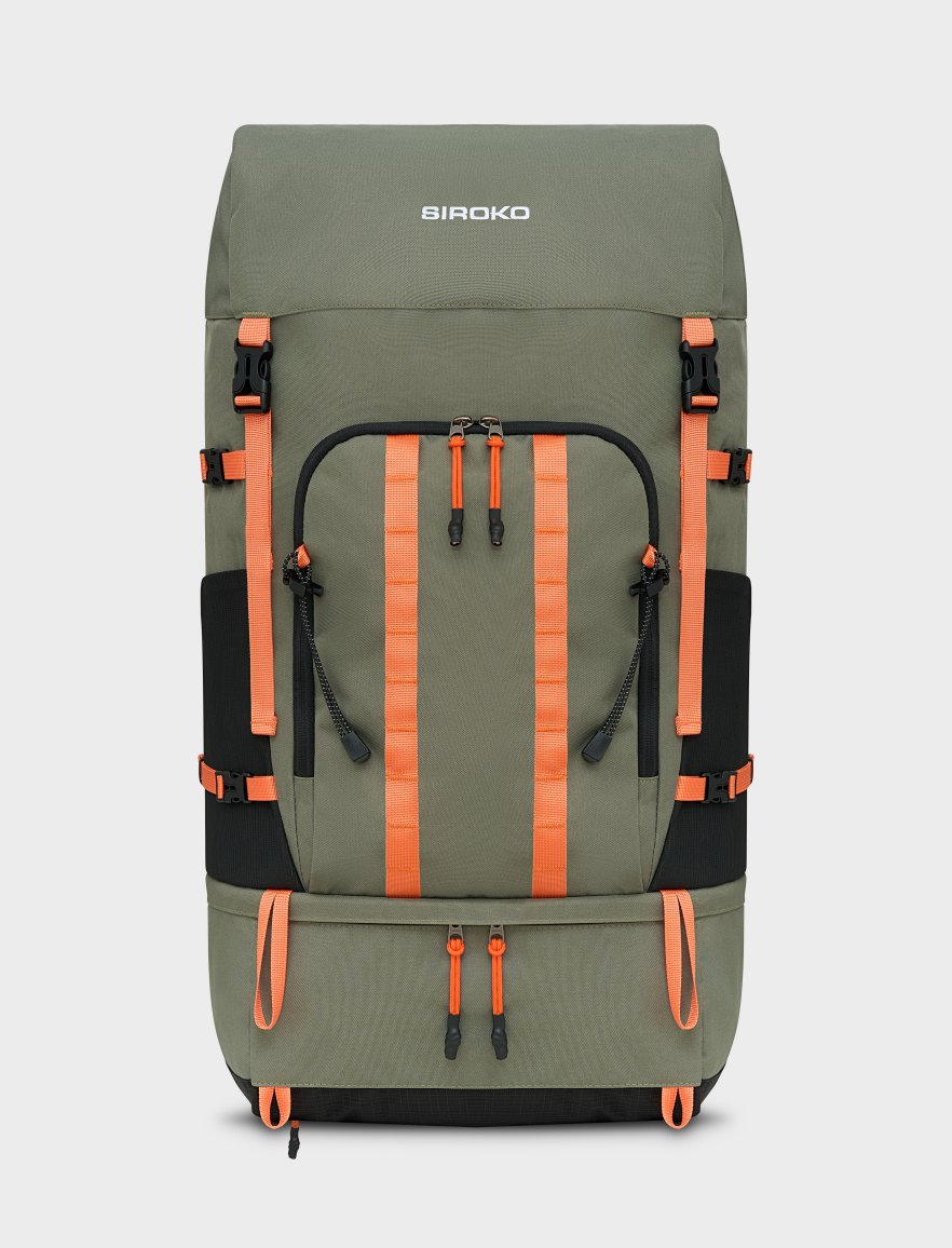 Hiking backpack 50L with waterproof rain cover Venture 50 Green | SIROKO Hiking backpack 50L with waterproof rain cover Venture 50 Green | SIROKO