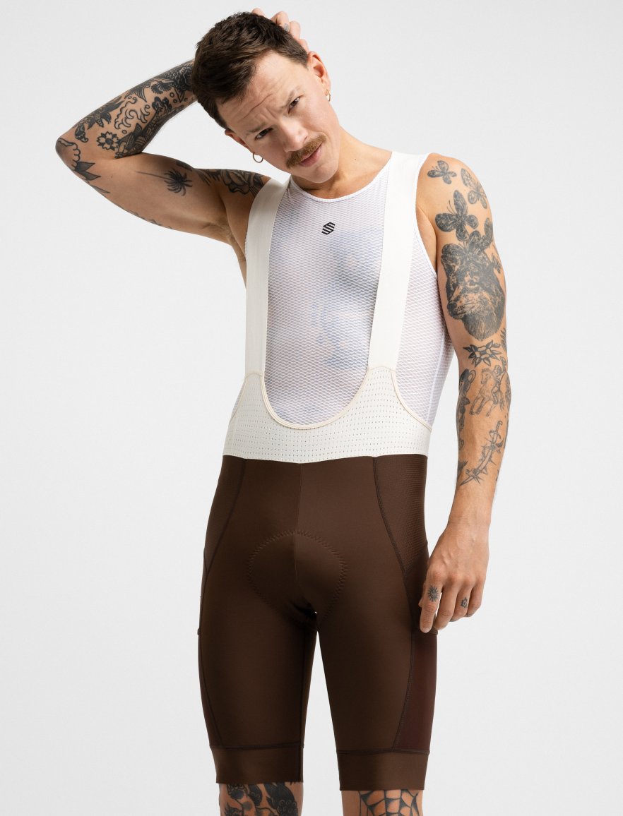 Tights Brown Cycling Bibs Gravel Cycling Bib Shorts For Men Rugged