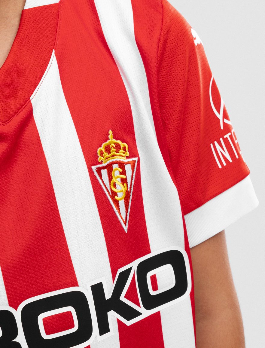 Camisola Principal Real Sporting de Gijón 2024-25 para Criança