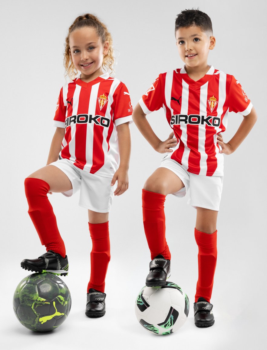 Camisola Principal Real Sporting de Gijón 2024-25 para Criança