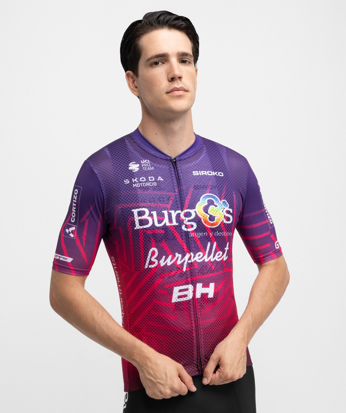 Maglia da ciclismo estiva a maniche corte da uomo Burgos Burpellet BH ...