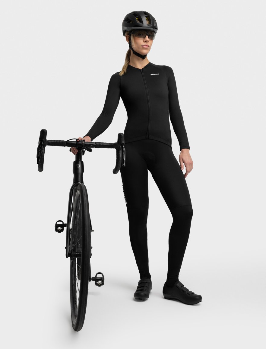 SIROKO Maillot Vélo Thermique Femme Manches Longues M7 Tuscany - Pour Saisons De Transition (automne/printemps) - Tissu Respirant Et Doux - 10
