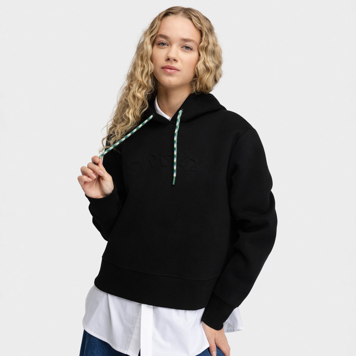 -15 Sudadera crop con capucha para mujer Siroko Jolla-W Black