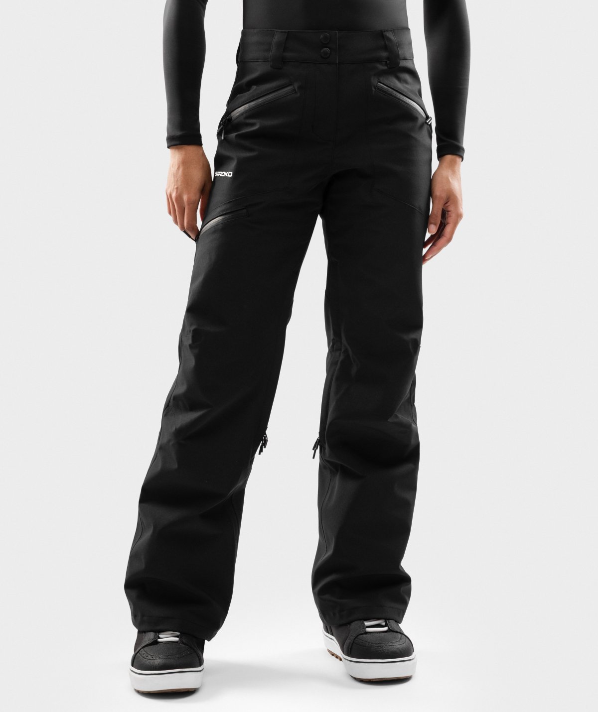 Damskie Spodnie Snowboardowe Hardshell P5 W Aino Black SIROKO damskie-spodnie-snowboardowe-hardshell-p5-w-aino-black-siroko