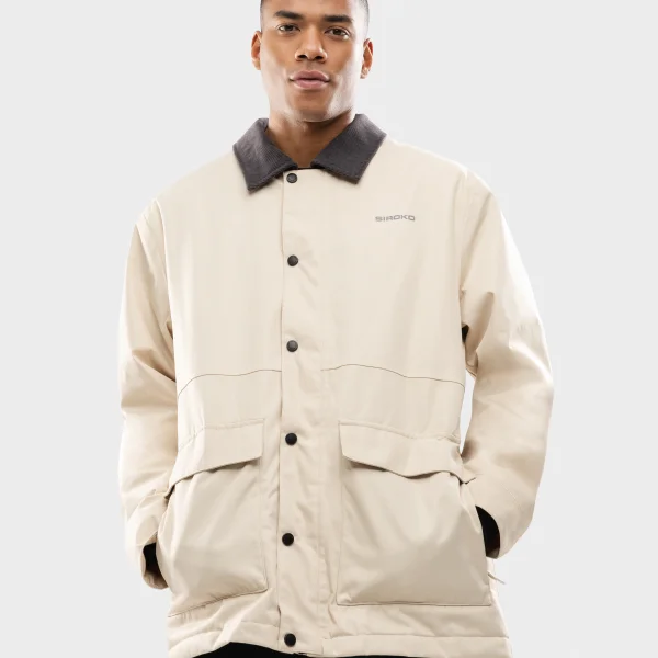 Chaqueta hardshell de esquí Siroko Saint Bernard beige