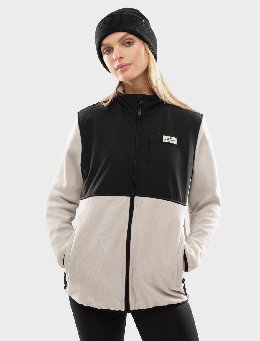 SIROKO Giacca In Pile Donna Vevey-W – Cerniera Frontale, Pannello Rinforzato RipStop E DWR, Vestibilità Standard