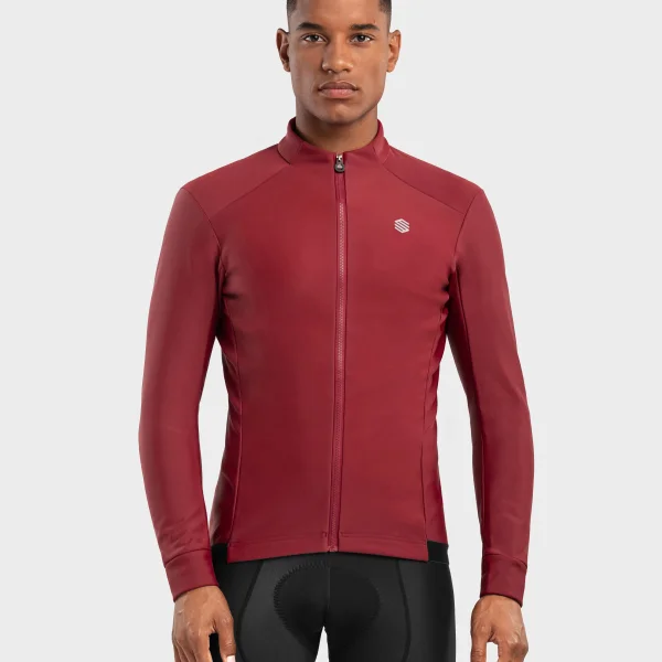 Chaqueta softshell de ciclismo Siroko J1 Soulor burdeos