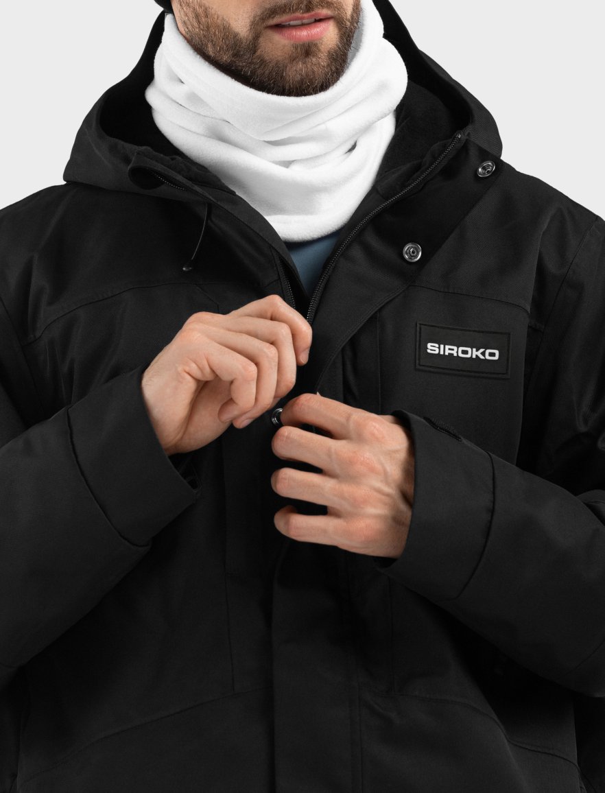 SIROKO - Snowboardjas Siroko W1 Skywalk - L - Zwart SIROKO - Snowboardjas Siroko W1 Skywalk - L - Zwart