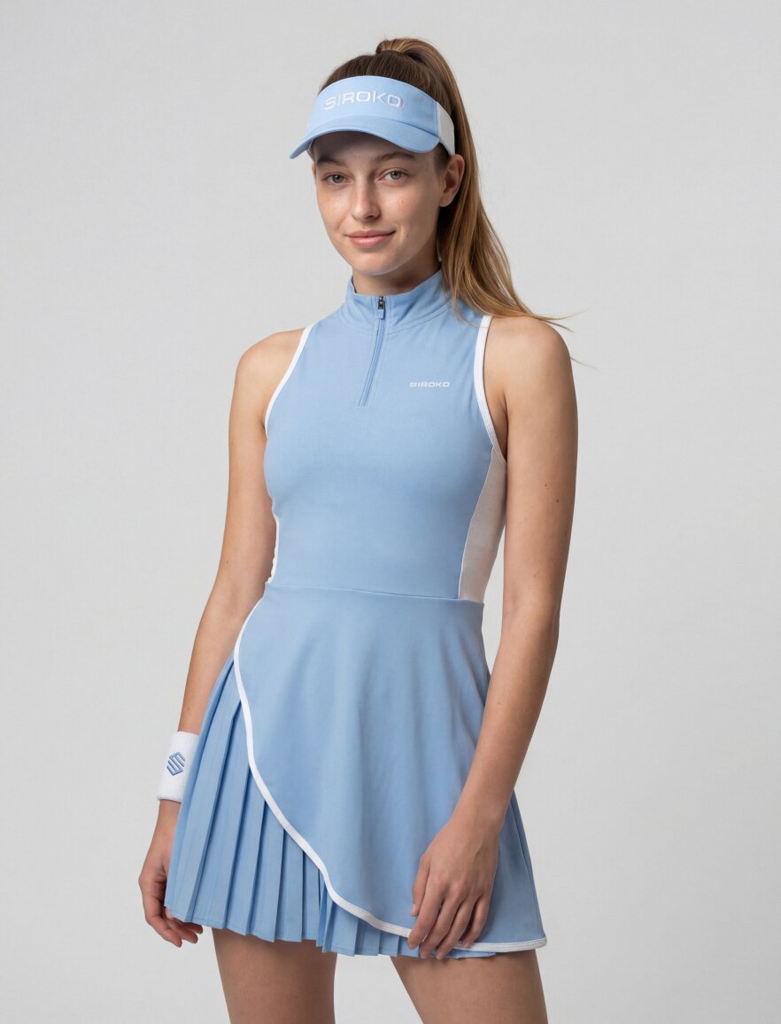 light blue tennis dress Gingham Athletic - First come White Tennis Dresses for Women