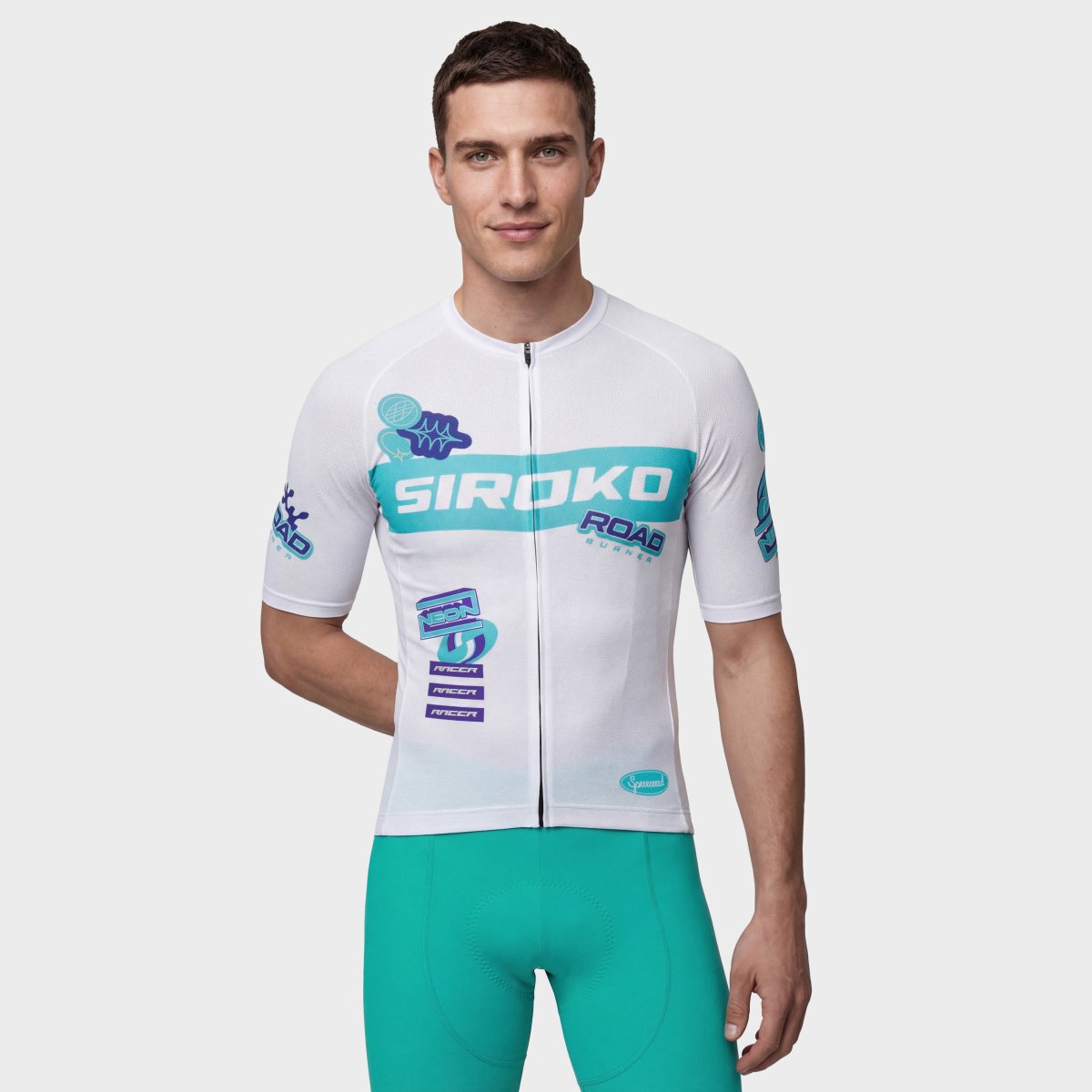 Short sleeve mesh cycling jersey for men M8 NRC White | SIROKO