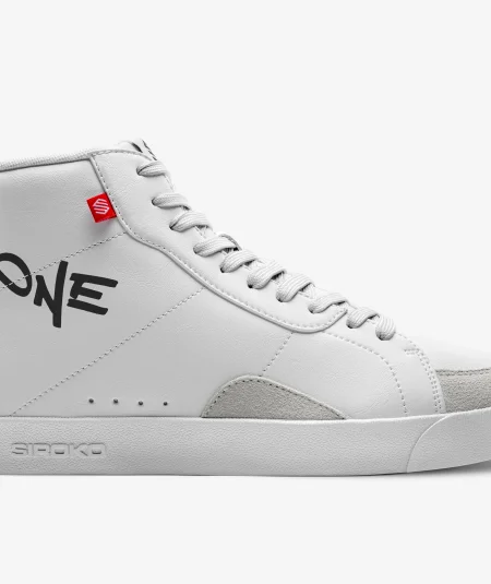 Zapatilla Siroko ONE Infinity blanca, pie derecho