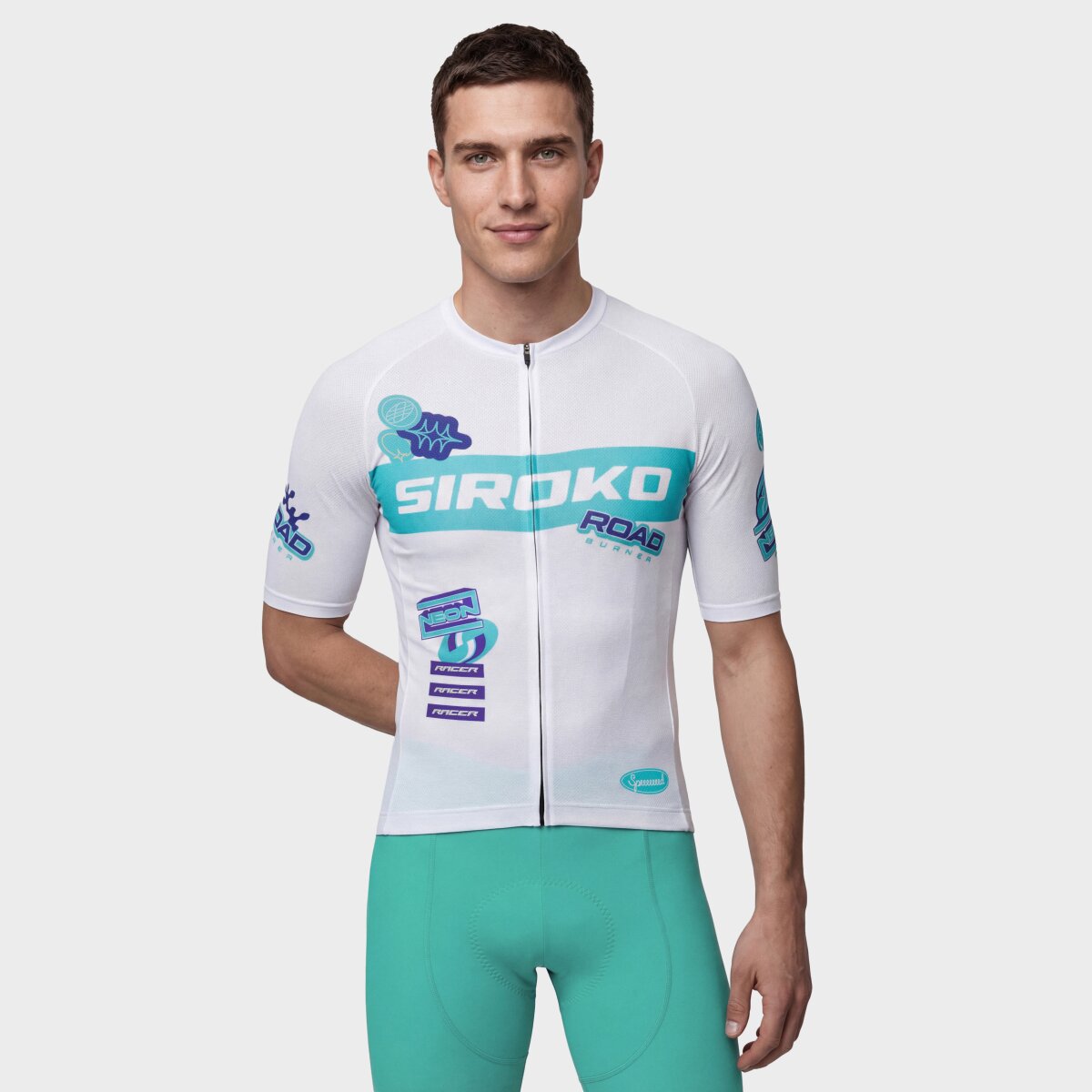 Short sleeve mesh cycling jersey for men M8 NRC White | SIROKO