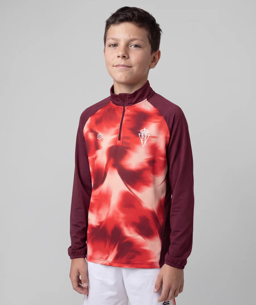 Half-zip prematch sweatshirt (kids) — Real Sporting de Gijón 26/27