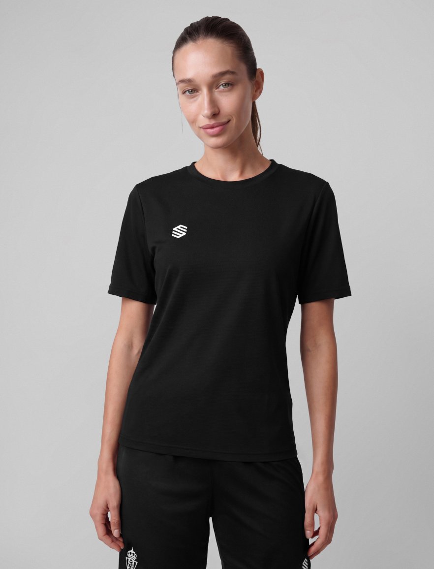 Sports Tee Black/Burgundy W