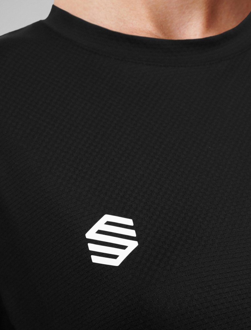 Sports Tee Black/Burgundy W