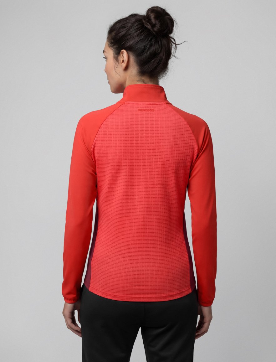 Halfzip Red/Burgundy W