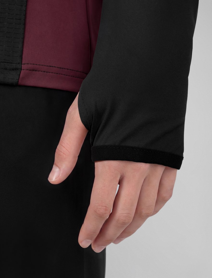 Halfzip Black/Burgundy W