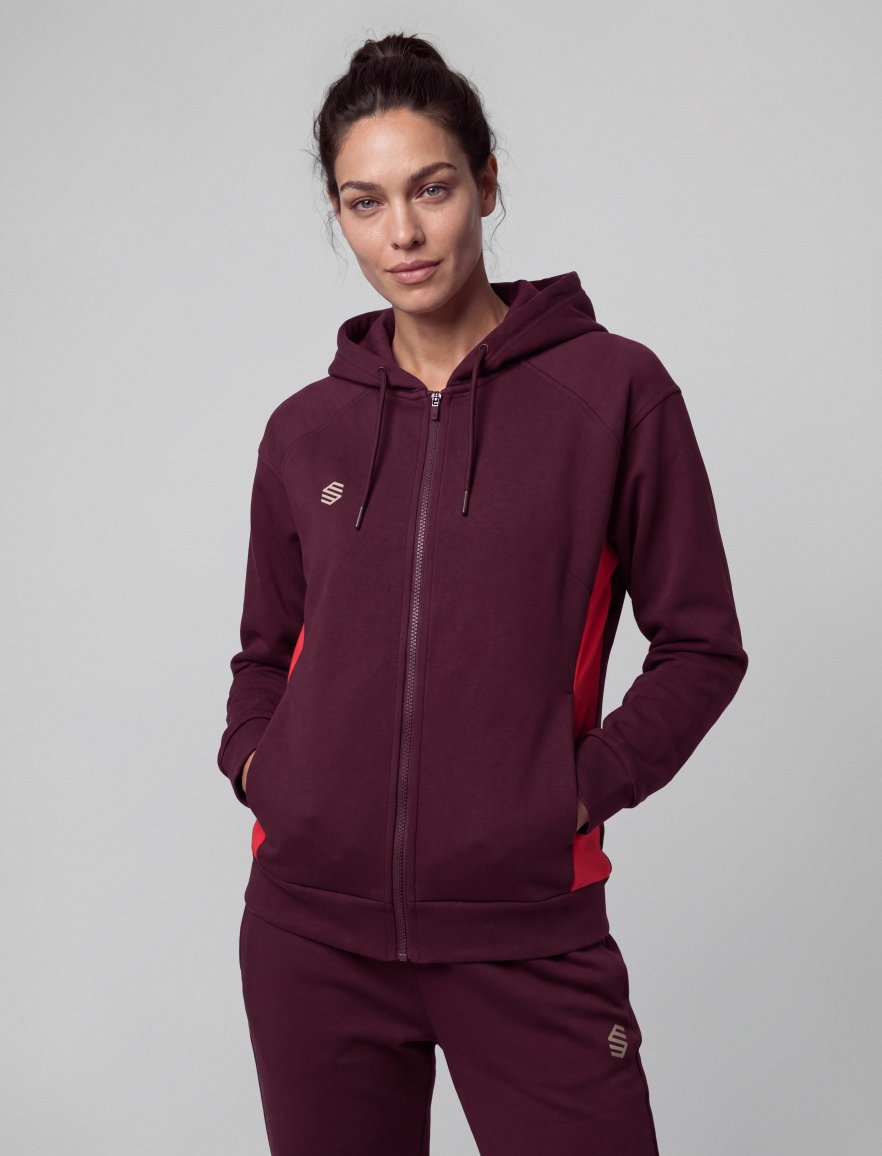 Fullzip Hoodie Burgundy/Red W