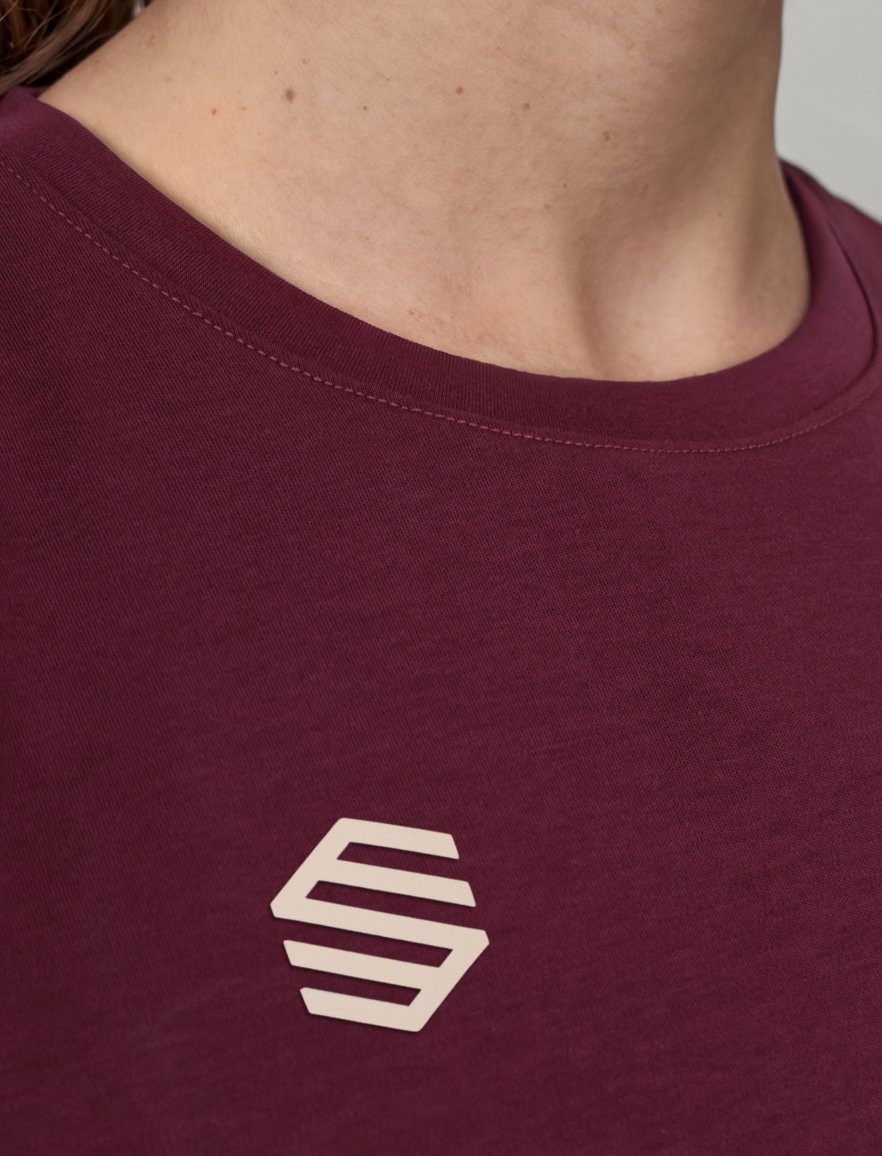 Cotton Tee Burgundy K